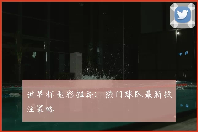 世界杯竞彩推荐:热门球队最新投注策略